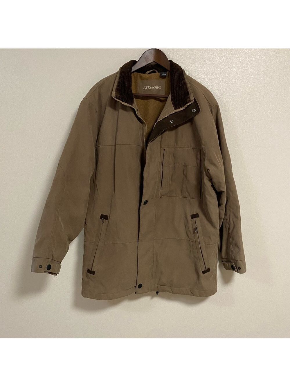 St John’s Bay Coat Men's Size Medium Tan Barn Chore coat Jacket